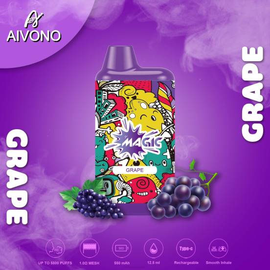 グレープ Aivono AIM MAGIC 5800口箱タバコ 082292 | Aivono 日本